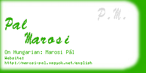 pal marosi business card